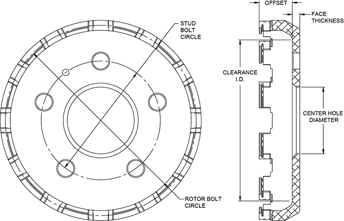 Big Brake Dynamic Lug Drive - Flared Bell Hat Drawing