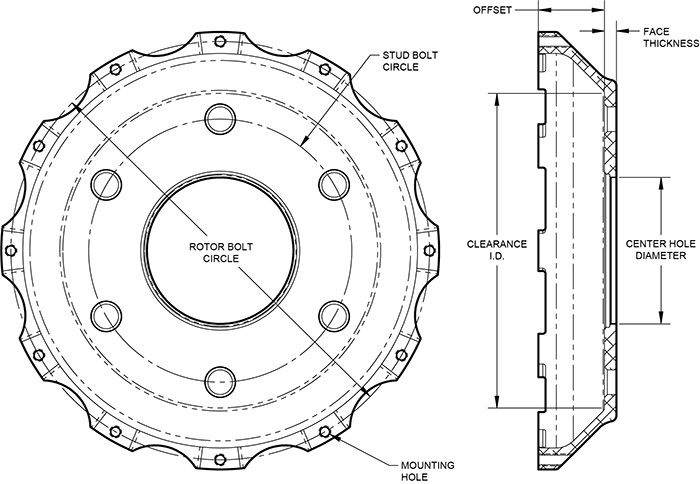 Big Brake Hat - Flared Bell Drawing