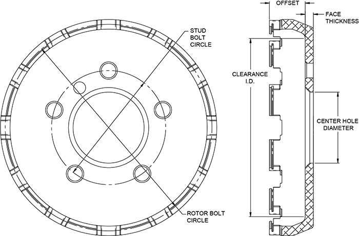 Big Brake Dynamic Lug Drive - Flared Bell Drawing