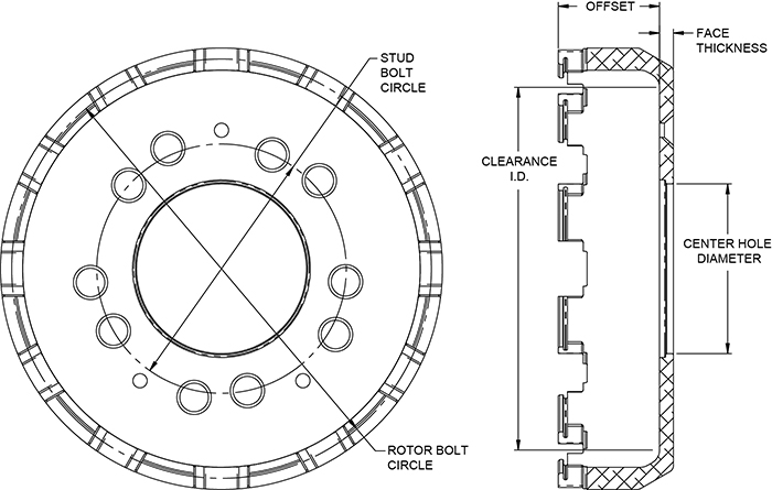 Big Brake Dynamic Lug Drive - Flared Bell Drawing