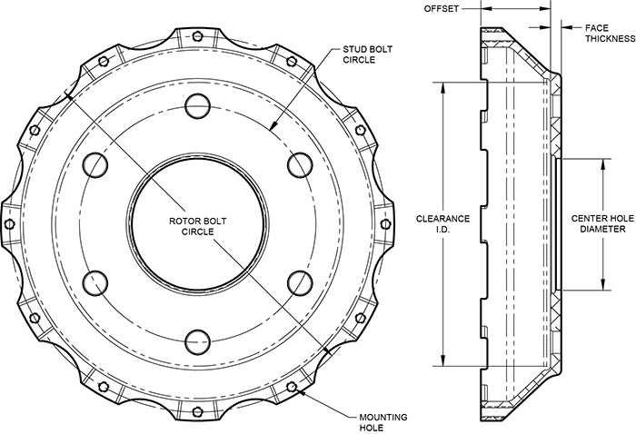 Big Brake Hat - Flared Bell Drawing