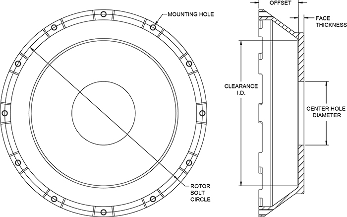 Big Brake Hat - Short Offset Hat Drawing