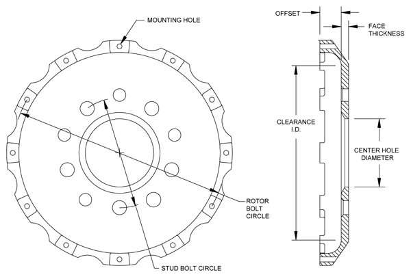 Big Brake Hat - Short Offset Drawing