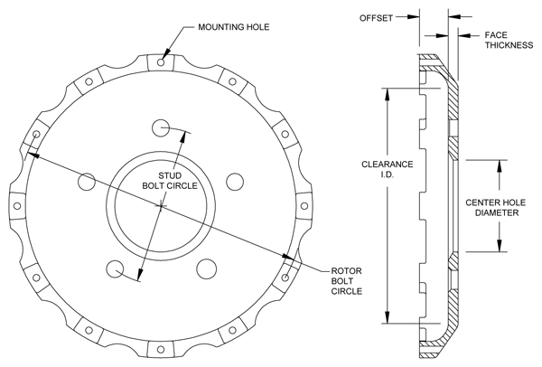 Big Brake Hat - Short Offset Drawing