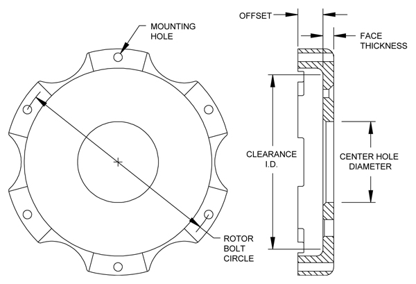 Big Brake Hat - Short Offset Drawing