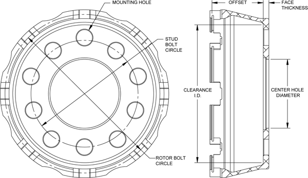 Dynamic Drag Hat - Lug Drive Hat Drawing