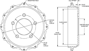 Parking Brake Hat - Standard Hat Drawing