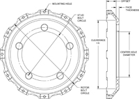 Big Brake Hat - Short Offset Hat Drawing