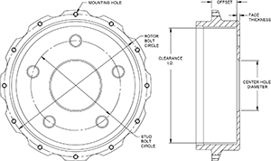 Parking Brake Hat - Standard Hat Drawing