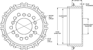 Parking Brake Hat - Dynamic Bobbin Mount Hat Drawing