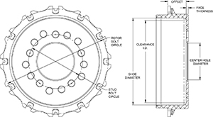 Parking Brake Hat - Dynamic Bobbin Mount Hat Drawing