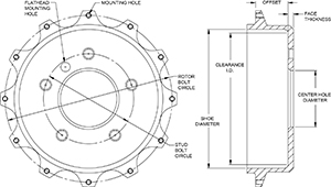 Parking Brake Hat - Standard Hat Drawing