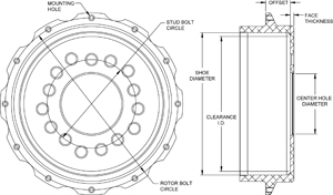 Parking Brake Hat - Standard Hat Drawing