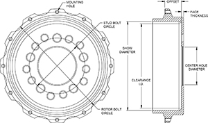 Parking Brake Hat - Standard Hat Drawing