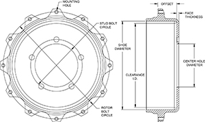 Parking Brake Hat - Standard Hat Drawing