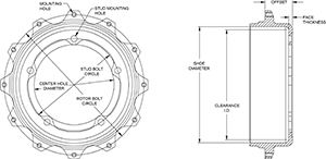 Parking Brake Hat - Standard Hat Drawing