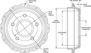 Parking Brake Hat - Standard Hat Drawing