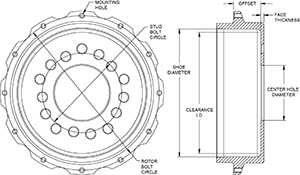 Parking Brake Hat - Standard Hat Drawing