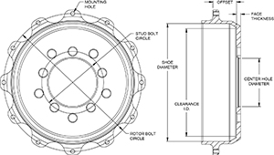 Parking Brake Hat - Standard Hat Drawing