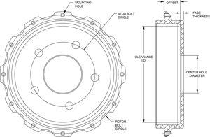 Parking Brake Hat - Standard Hat Drawing