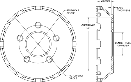 Big Brake Dynamic Lug Drive - Flared Bell Hat Drawing