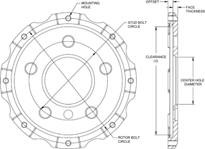 Big Brake Hat - Short Offset Hat Drawing