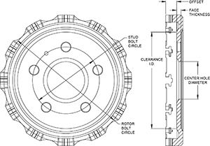 Big Brake Dynamic Hat - Straight Bell Hat Drawing