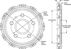 Big Brake Dynamic Hat - Straight Bell Hat Drawing