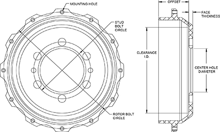 Parking Brake Hat - Standard Hat Drawing