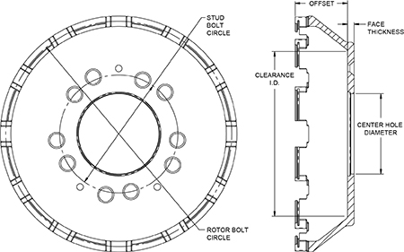 Big Brake Dynamic Lug Drive - Flared Bell Hat Drawing