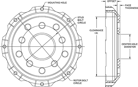 Big Brake Hat - Short Offset Hat Drawing