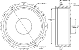 Parking Brake Hat - Standard Hat Drawing