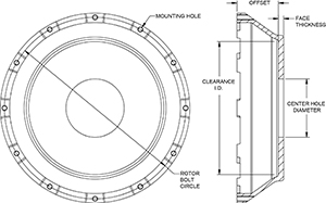 Big Brake Hat - Short Offset Hat Drawing