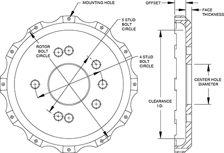 Big Brake Hat - Short Offset Hat Drawing