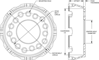 Dynamic Drag Hat - Lug Drive Hat Drawing