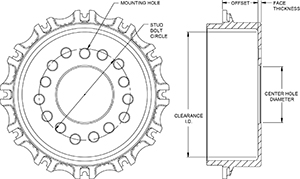 Parking Brake Hat - Dynamic Bobbin Mount Hat Drawing