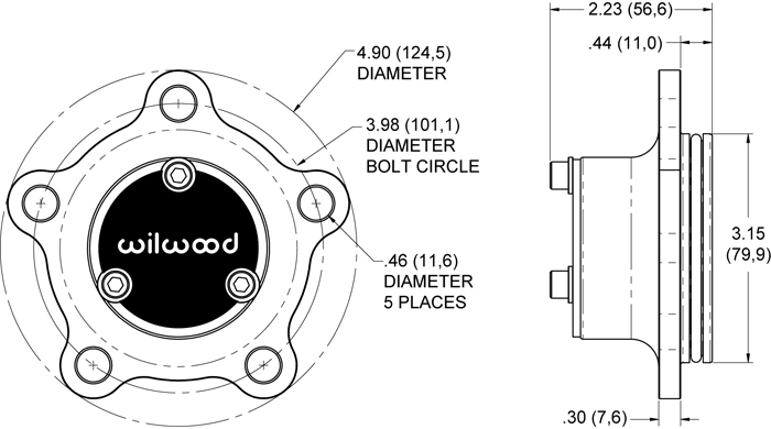 Hub Side-View Drawing