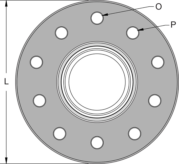 Hub Front-View Drawing
