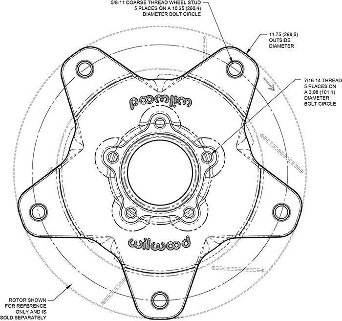 Hub Front-View Drawing