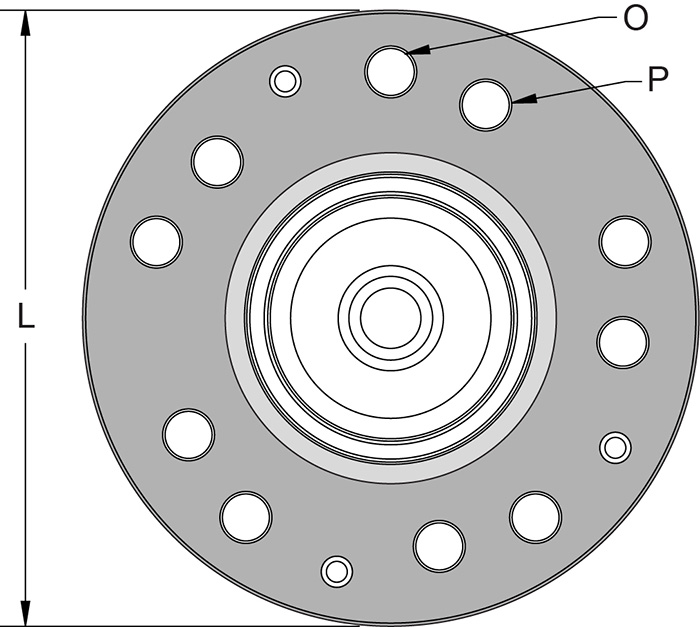 Hub Front-View Drawing