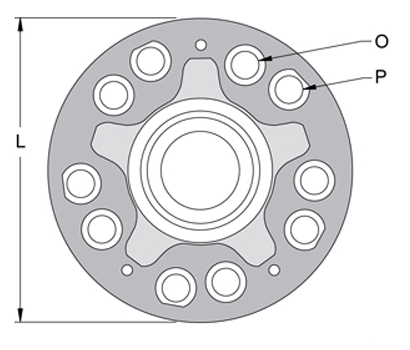 Hub Front-View Drawing