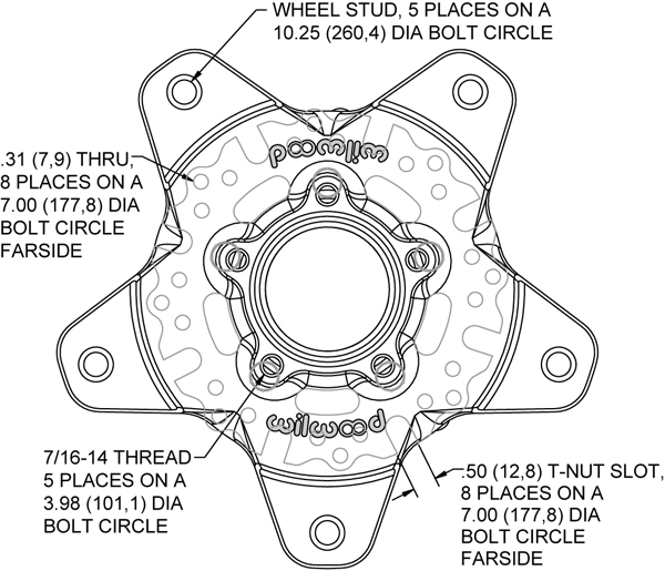 Hub Front-View Drawing