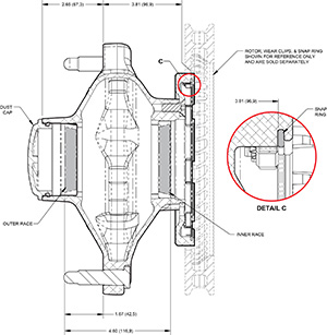 Wide 5 - Starlite 55XD - Dynamic Lug Mount  Side View Drawing