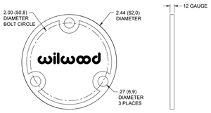 Starlite 5 / 55 Std Drive Flange Dust Cap  Side View Drawing