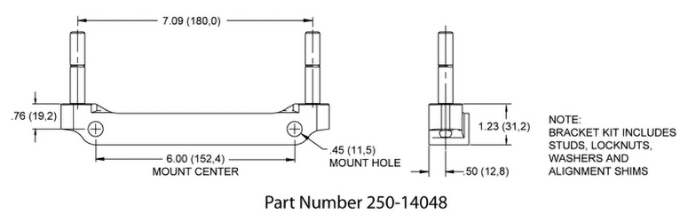 Bracket Kit, Caliper Mounting (Racing) Drawing