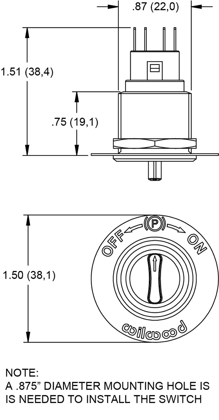 Switch Kit, EPB Caliper Drawing