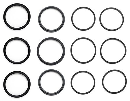 Caliper Square Ring and Dust Seal Kit - 130-14278<br />Pk Qty: 12 Pack  Dim ID 1: 1.750 in  Dim ID 2: 1.620 in  Dim ID 3: 1.620 in