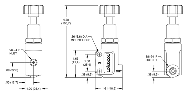 Wilwood Proportioning Valve Drawing