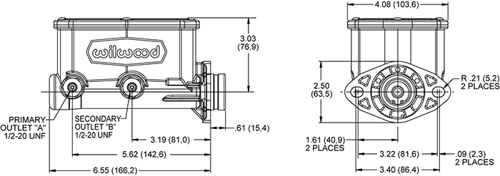 Master Cylinder Bore Size Chart