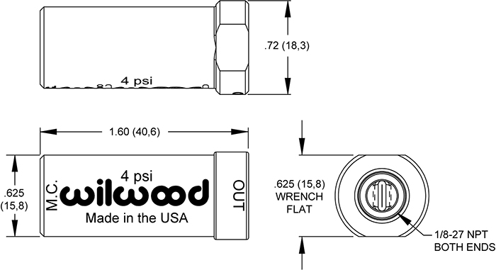 Residual Pressure Valve Drawing